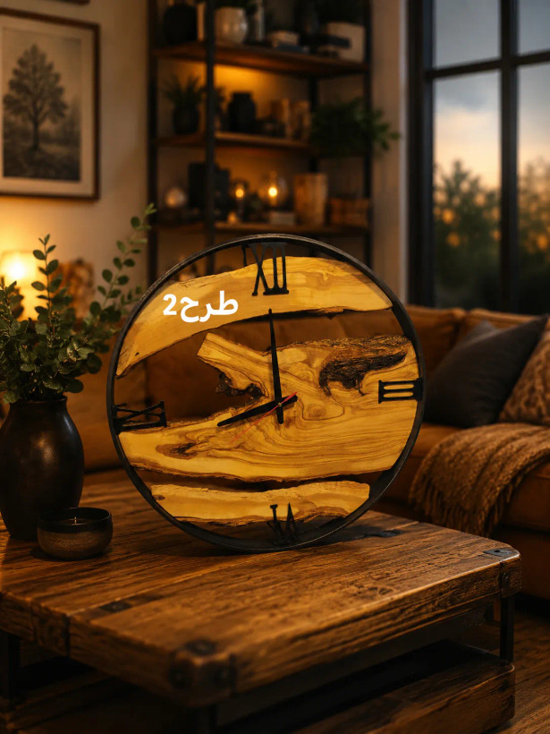 ساعت دیواری چوبی روستیک ماروک