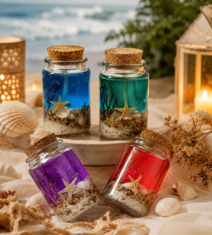 شات شمع ژلهای طرح دریا ماروک