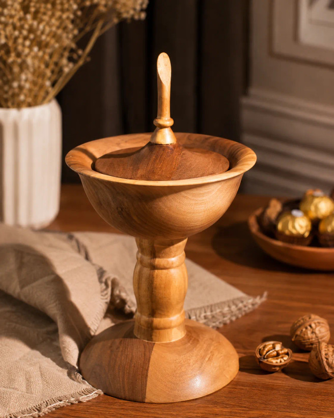 شکلات خوری چوبی پایه دار ماروک